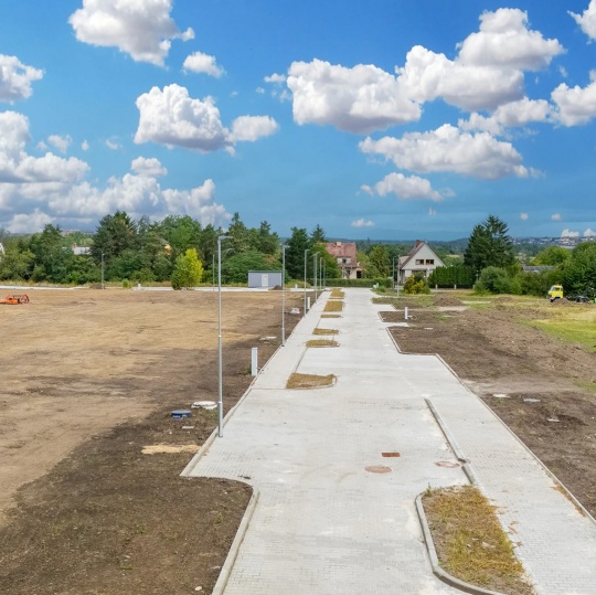 Detail lokality s kompletní infrastrukturou pro budoucí výstavbu